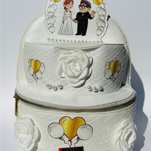 BoxLunch Exclusive Disney Pixar UP Wedding Cake Mini Backpack NWT